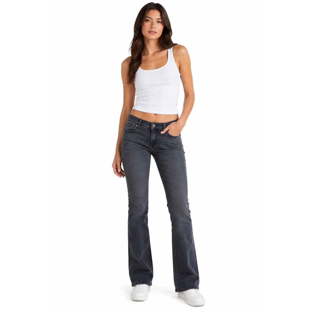 Calvin Klein Jeans Womens 4x32 Black Faded Bootcut Mid Rise Denim Jeans‎